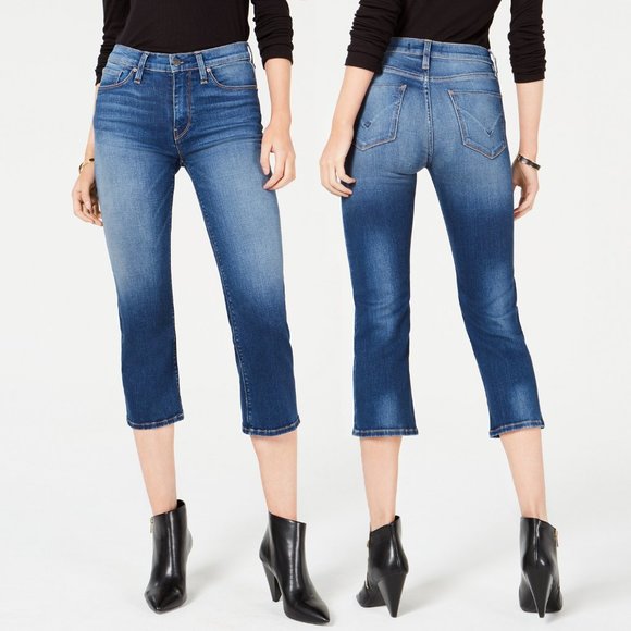 New HUDSON Jeans Stella Crop Straight Leg Jeans - Picture 1 of 4